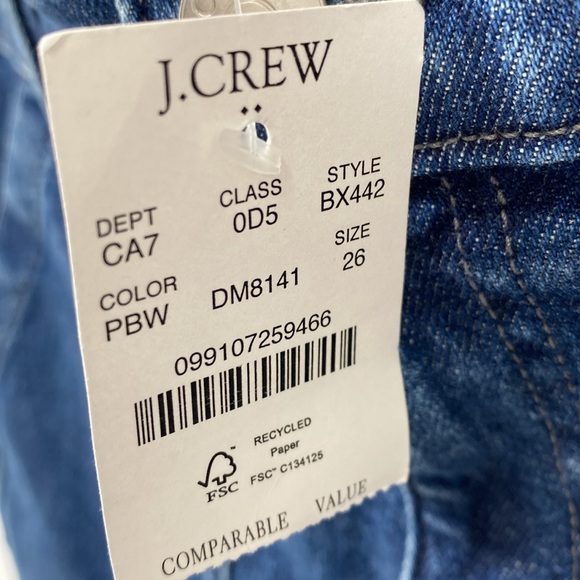 J. Crew Premium Edition straight-leg cargo jean Size 26 NWT - Picture 9 of 12